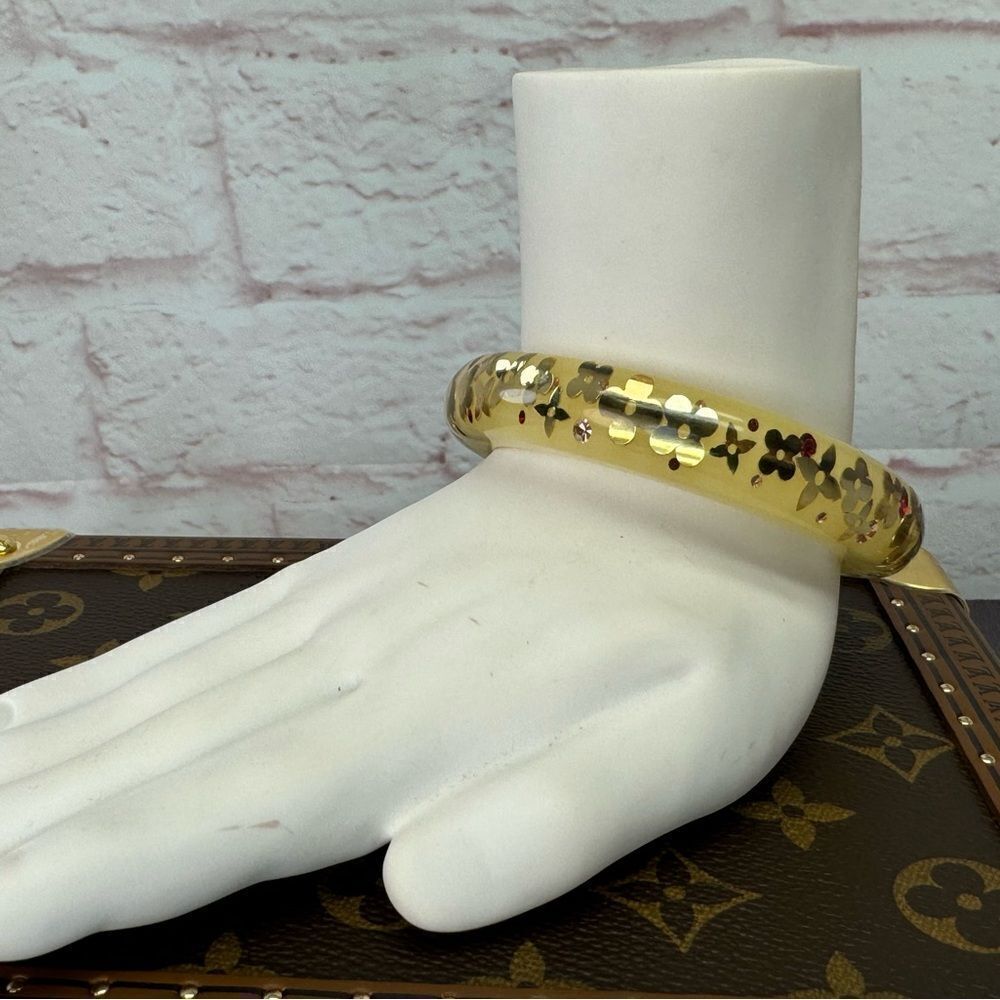 Louis Vuitton Inclusion Bangle Clear Beige Flower - Picture 6 of 9